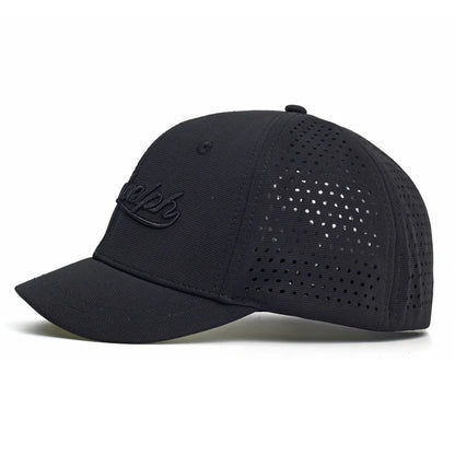 Baseballkappe mit Netzstoff, kurzer Krempe, geschlossener Rückseite, atmungsaktiv, Snapback-Kappen, eng anliegend, Dad-Cap, verstellbar, einfarbig, Trucker-Stil