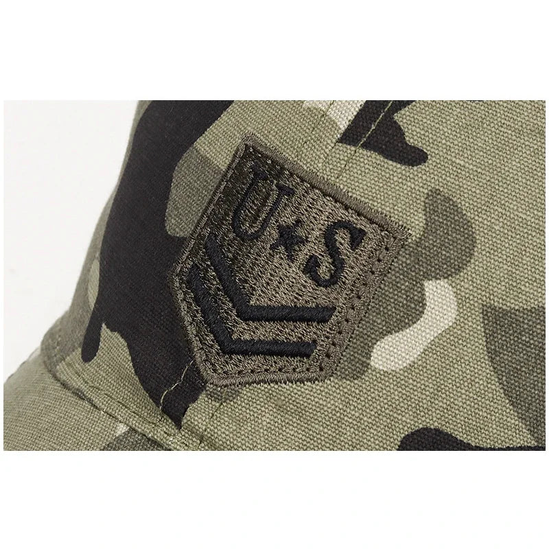 Frühling- und Herbst-Baseballkappe aus weicher Baumwolle für den Outdoor-Bereich, vielseitig kombinierbar, mit Sonnenblende, im Camouflage-Design