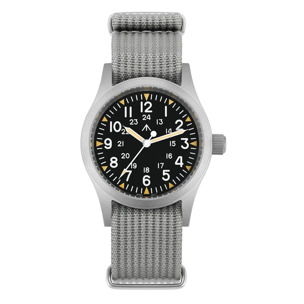 Militado ML05 38mm Vintage Watch VH31 Quartz Movement Field Watches Domed Sapphire Crystal With High Clear AR Coating Wristwatch