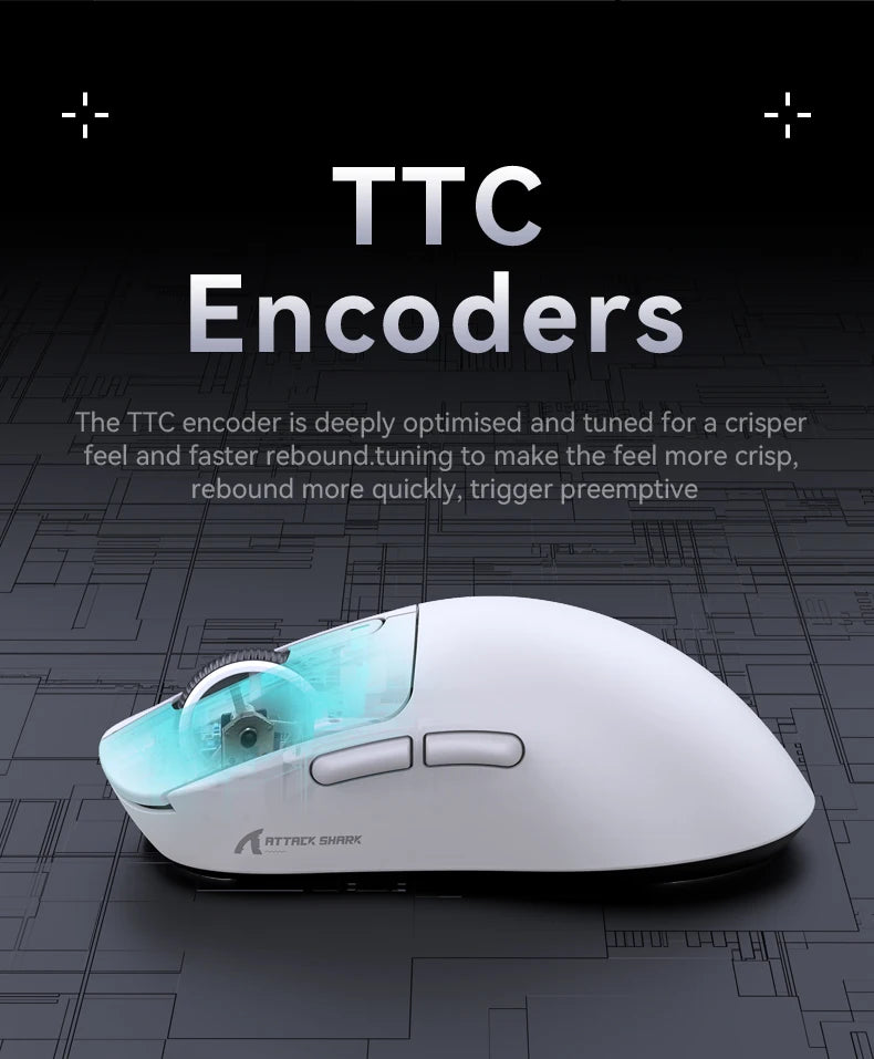 ATTACK SHARK X3 Wireless Gaming Mouse, Tri-Mode Bluetooth Gaming Mouse with PAW3395 Sensor, 26,000 DPI, 4K Polling Rate, RGB Gaming Mouse