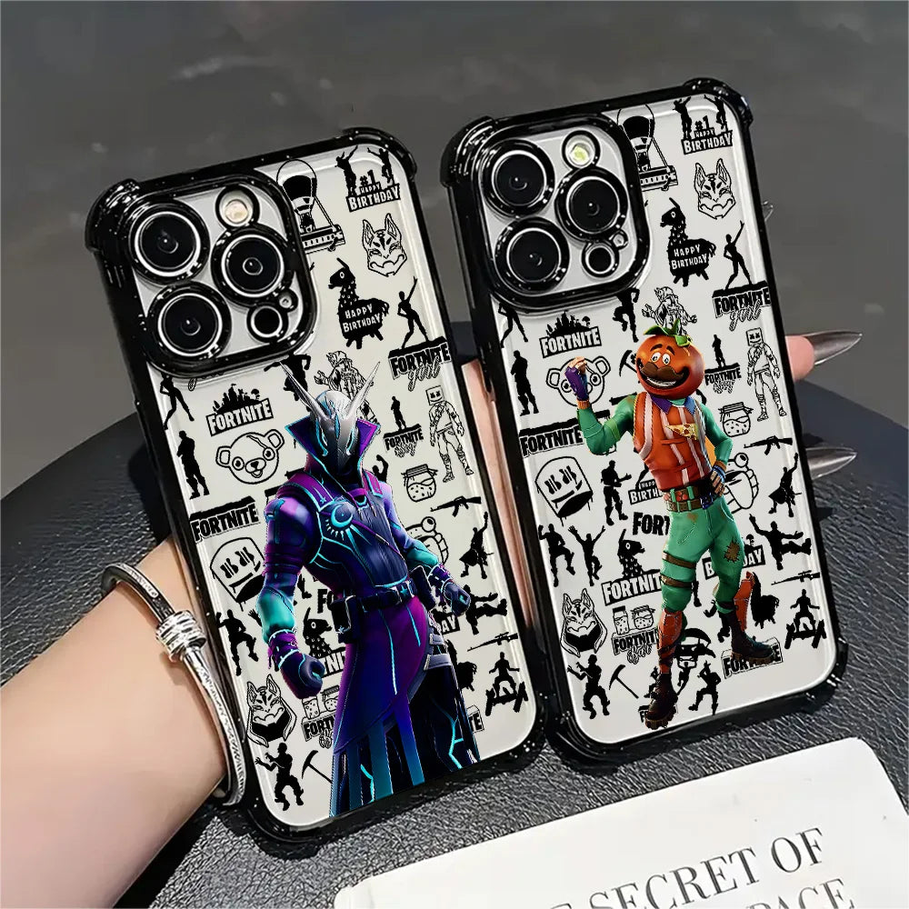 Capa de telemóvel Hot Game F-Fortnites Plating para Samsung A37 A57 A07 A36 A16 A06 A35 A55 A25 A26 A05s A15 A54 A34 A24 A14 A05 4G 5G