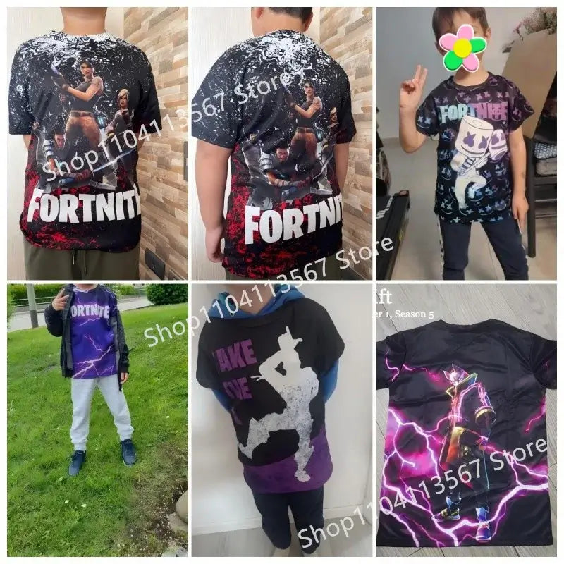 Christmas Fortnite 3d T-shirt Tees Battle Royale Streetwear Kids Victory Game Men and Women Harajuku T Shirt Teen Clothes