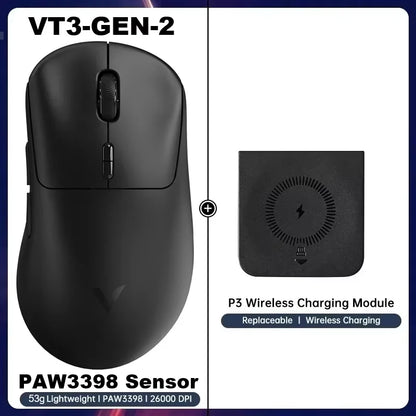Rapoo VT3Pro GEN-1 Wireless Gaming Mouse 59g Lightweight 8KHz Polling Rate 26000DPI 9 Programmable Buttons Optical Sensor