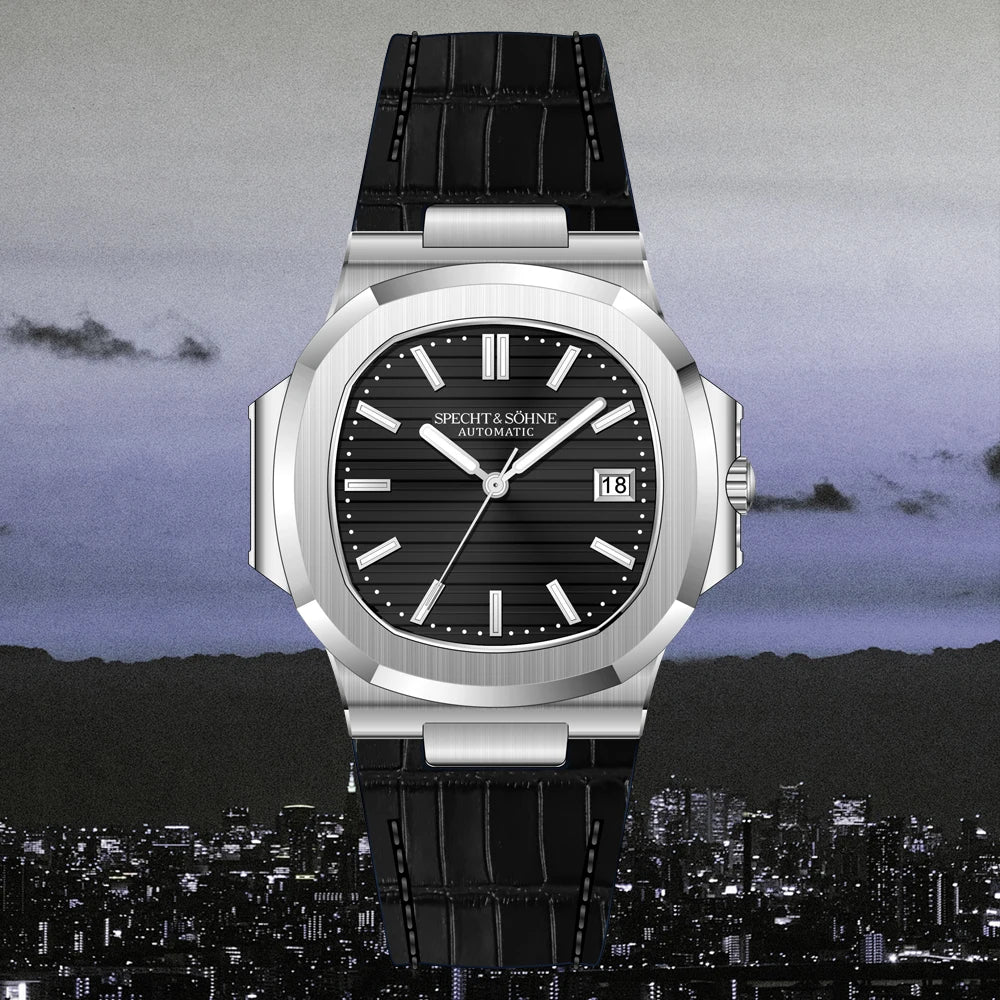 Specht & Sohne New Men's Watch Luxury Blue Sapphire Glass Japan Miyota 8215 Automatic Mechanical Stainless Steel Relogio Masculino