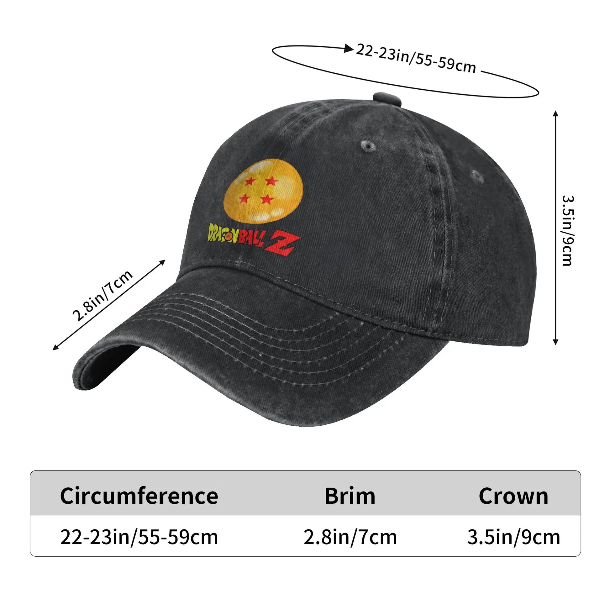 Produit gaming premium Fraquane, produits de luxe, nouvelle génération, équipement gamer, Star Dragon Sphere Anime Goku Unisex Style Baseball Caps Dragon Ball Distressed Denim Hats Cap Outdoor Adjustable Fit Sun Cap