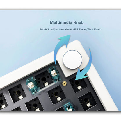 Kit de teclado mecânico personalizado GMK67 65% Gasket Bluetooth 2.4G sem fios hot-swappable com retroiluminação RGB