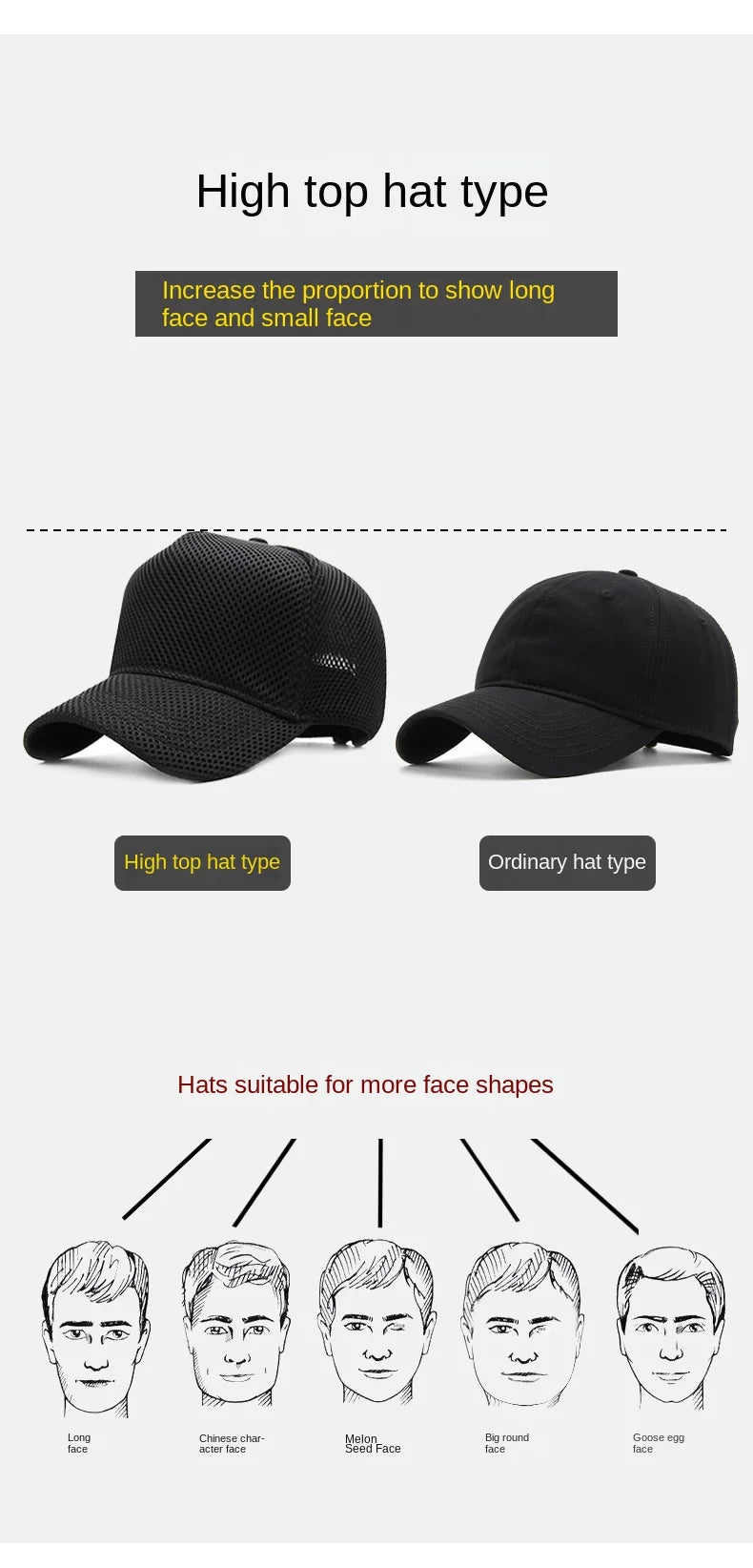 Big Head Plus Size Summer Mesh Baseball Cap for Men Women Trucker Breathable Hat Adjustable for Outdoor Sports Running