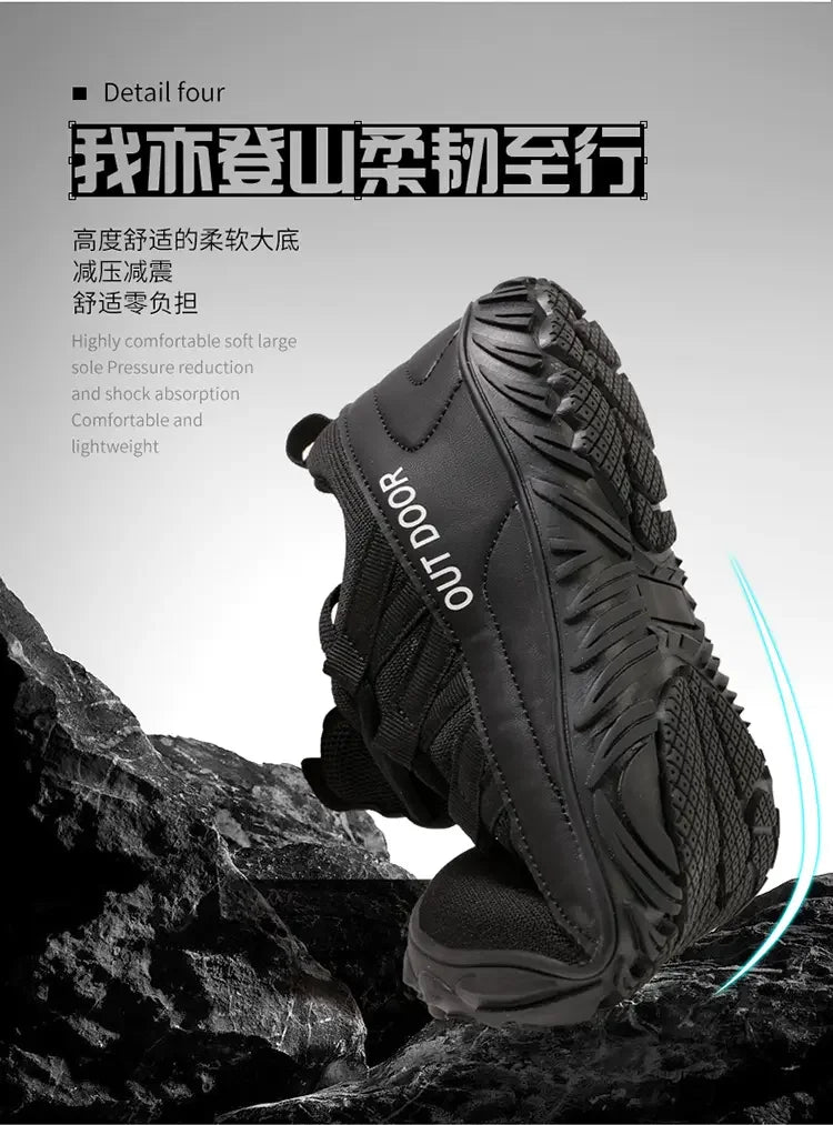 Scarpe da uomo semplici e leggere da trekking sportivo 2025, barefoot a punta larga, multifunzionali casual in mesh traspirante per camminare