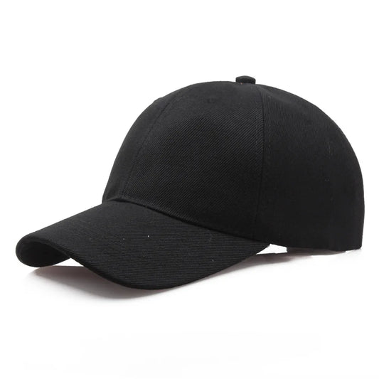 Gorra negra lisa de béisbol Snapback, gorra ajustada casual estilo hip hop, dad hat unisex para hombre y mujer