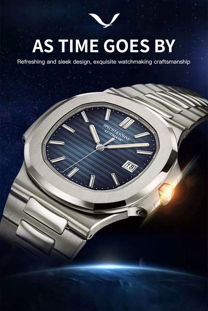 Specht & Sohne New Men's Watch Luxury Blue Sapphire Glass Japan Miyota 8215 Automatic Mechanical Stainless Steel Relogio Masculino