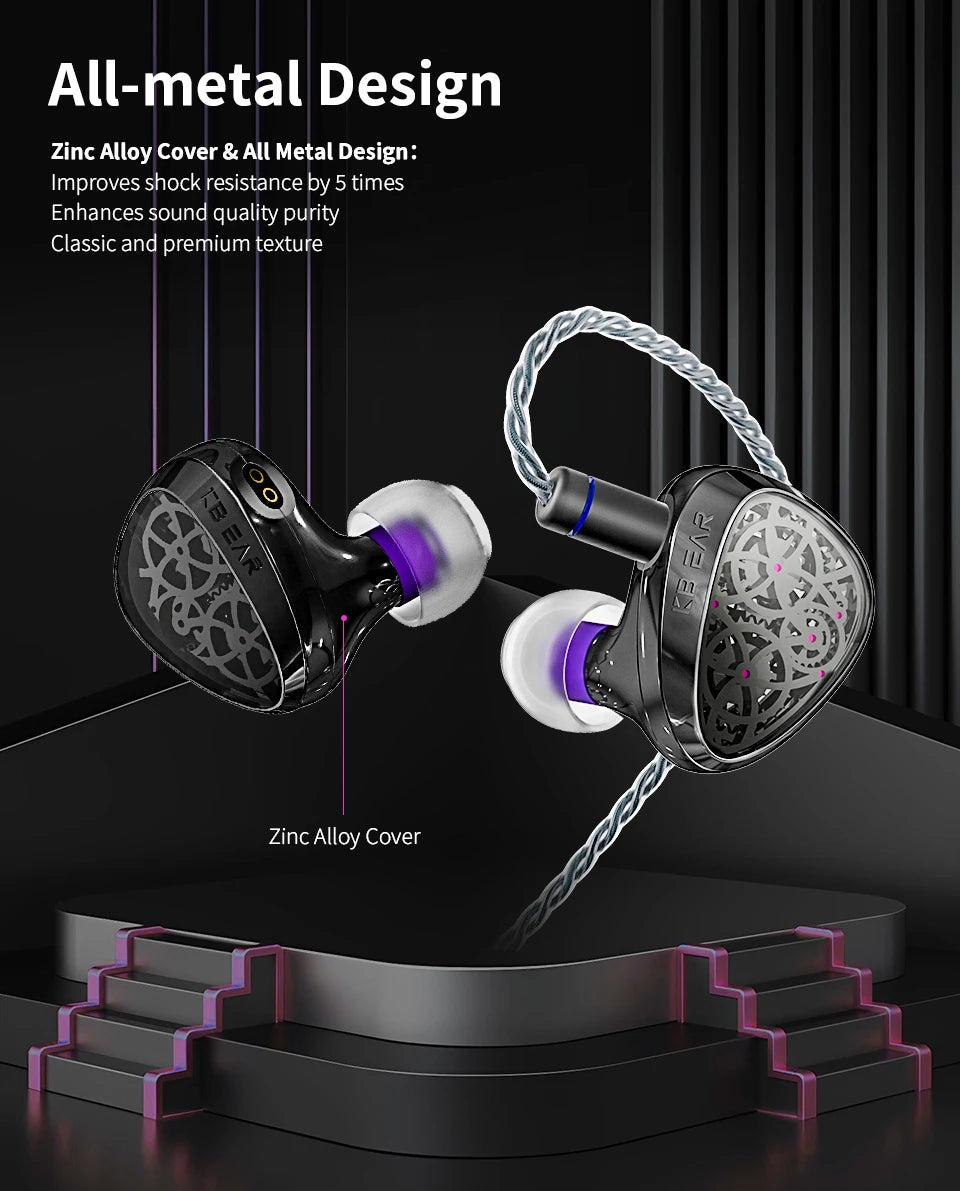 KBEAR Tourbillon-Pro TB-PRO in-Earphone 10mm DD High Resolution TypeC HIFI Wired Earbuds PU+PEEK+DLC Composite Diaphragm