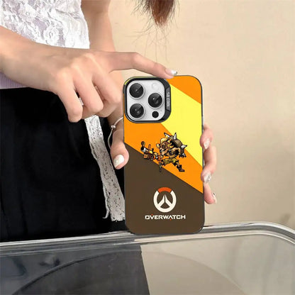 Game O-Overwatch Handyhülle im Pixel-Stil für iPhone 17 16 15 14 13 12 11 Pro MAX, matt, stoßfest, rückseitige Anti-Fall-Schutzhülle