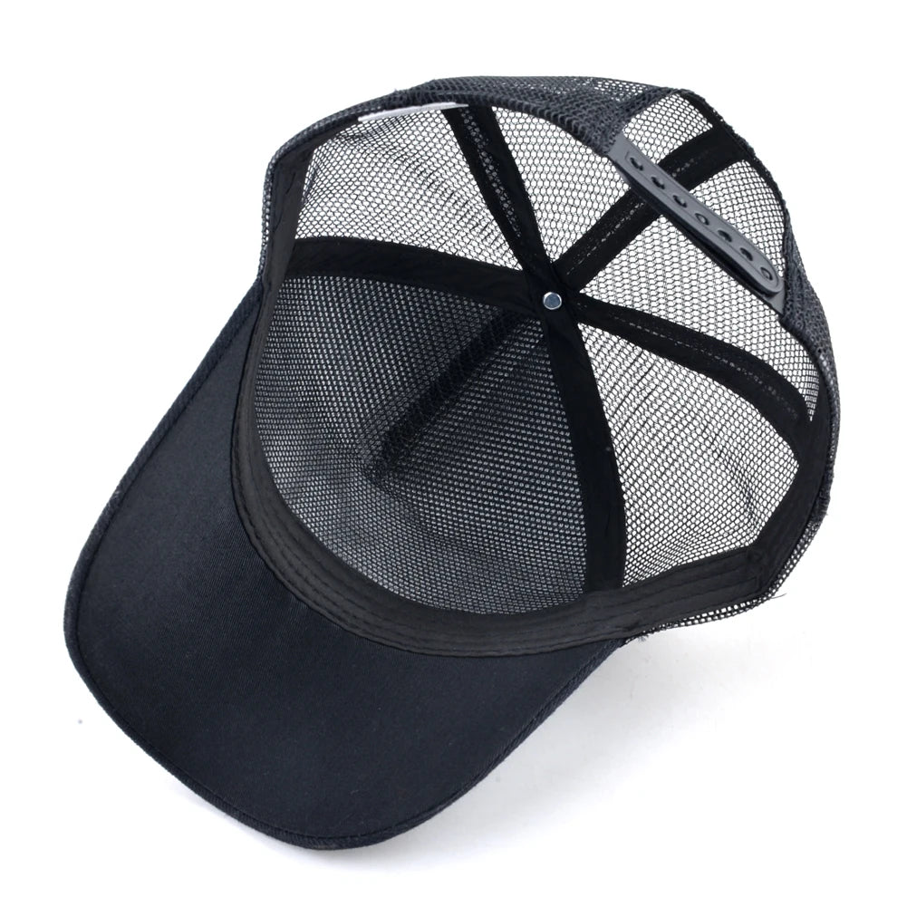 Modieuze baseballpet met geborduurde wolfspatch, snapback, hiphop-truckerpetten voor heren en dames, ademende pet met klep voor buitengebruik