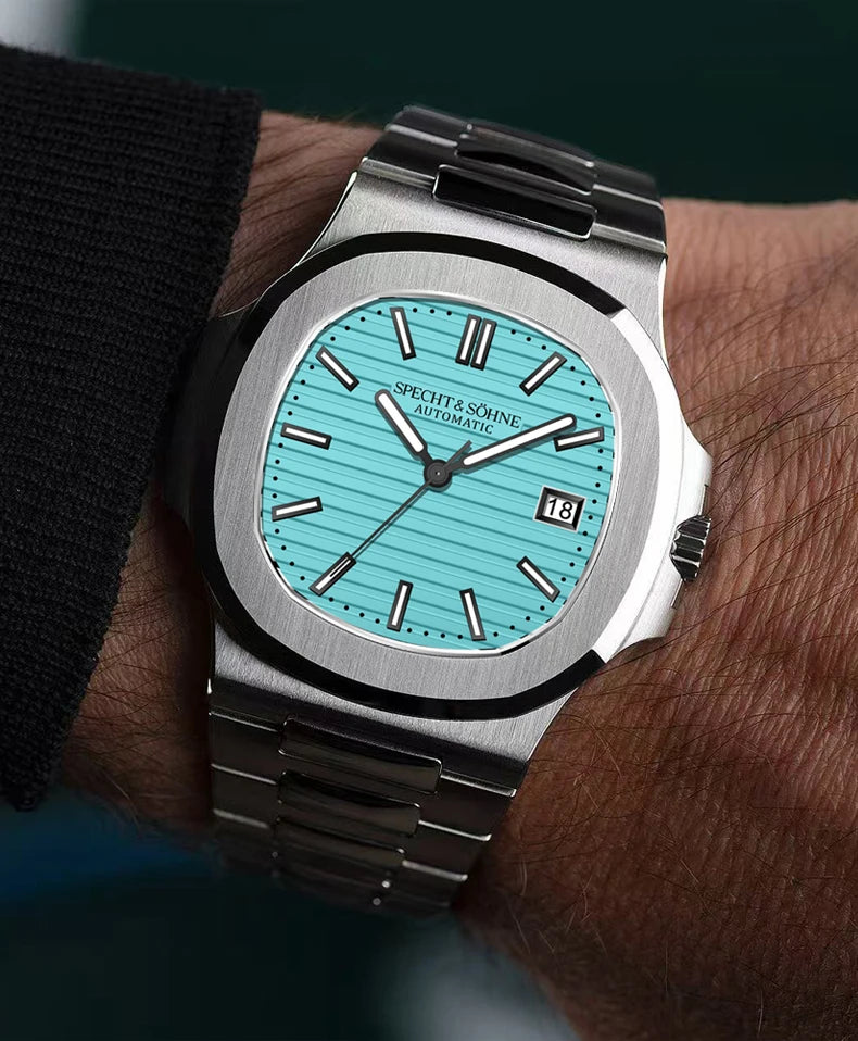Specht&Sohne 2025 Nuovo Orologio Classico di Lusso da Uomo Automatico in Acciaio Inossidabile con Zaffiro 8215, Orologio da Polso Meccanico