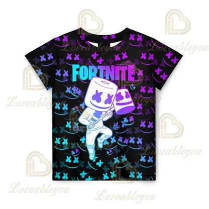 Battle Royale 3D Fortnite T-Shirt – Shirts für Herren und Damen, Jungen und Mädchen, Victory-Cartoon-Oberteile, Teenager-Kleidung, Kinder-Hero-Game-Shirts und Tops