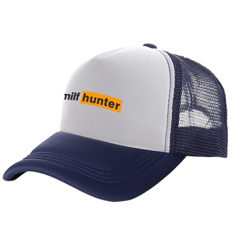 Καπέλα Trucker Milf Hunter Μοντέρνα Καπέλα Milf Hunter Καπέλα μπέιζμπολ Καλοκαιρινά καπέλα εξωτερικής χρήσης με πλέγμα για προστασία από τον ήλιο MZ-506