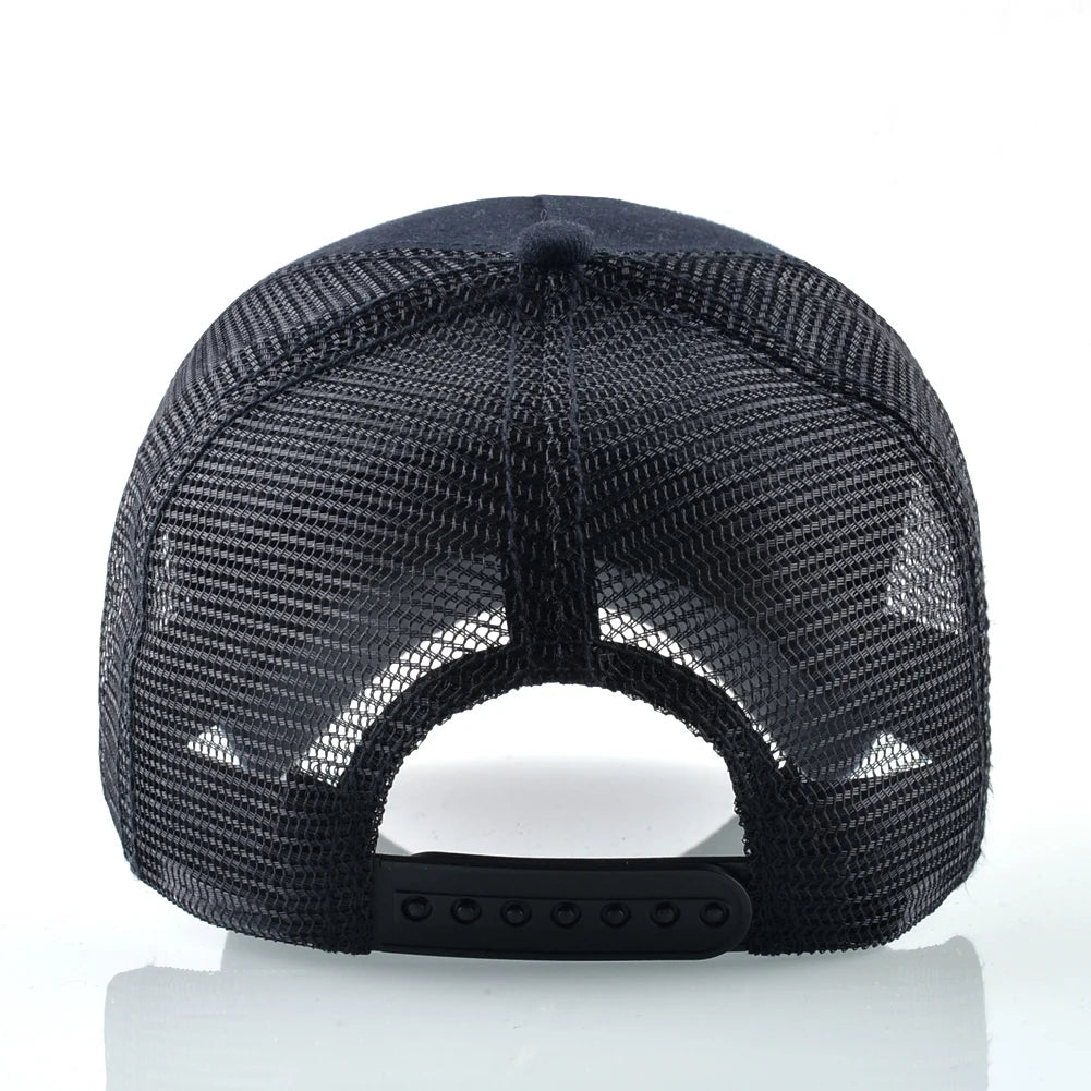 Modieuze baseballpet met geborduurde wolfspatch, snapback, hiphop-truckerpetten voor heren en dames, ademende pet met klep voor buitengebruik