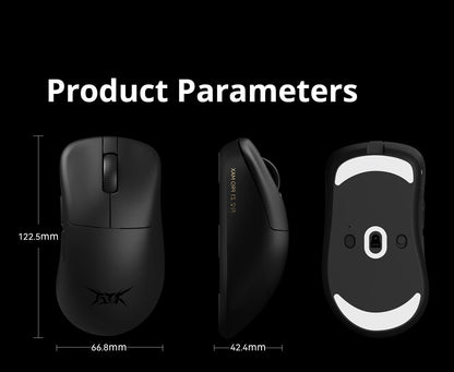 Ratón gaming inalámbrico ATK Z1 Pro Max Ultra con patas personalizadas, PAW3950, velocidad inalámbrica ultrainteligente, tasa de sondeo 8k y baja latencia de 0.39ms