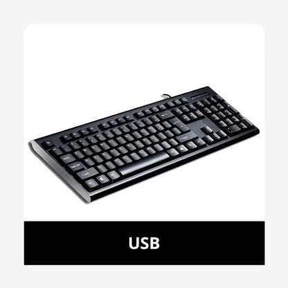 Teclado individual Q9 USB de porta quadrada, para escritório, empresa e casa, PS2 de entrada redonda, com fios, para computador de secretária