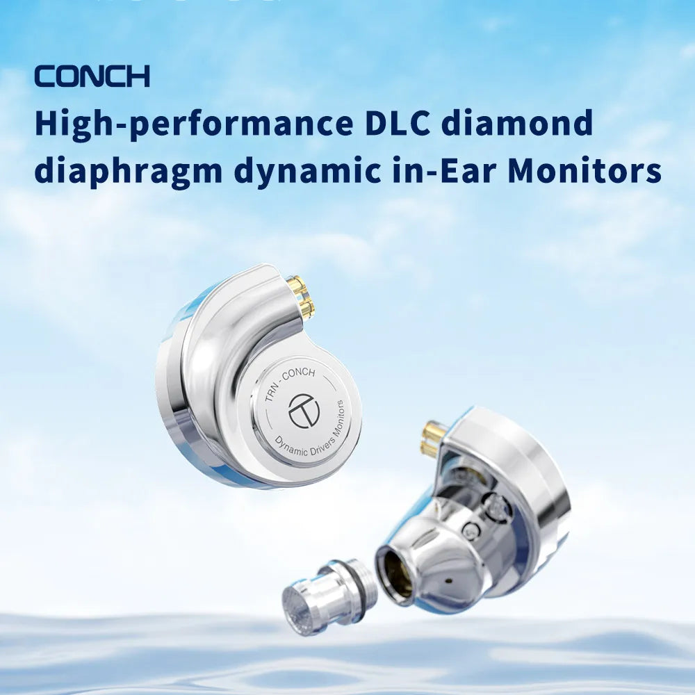 TRN Conch Lucky Bag Monitor In-Ear – Auricolari HiFi cablati dinamici DLC Diamond con filtri a ugello di accordatura per Xiaomi
