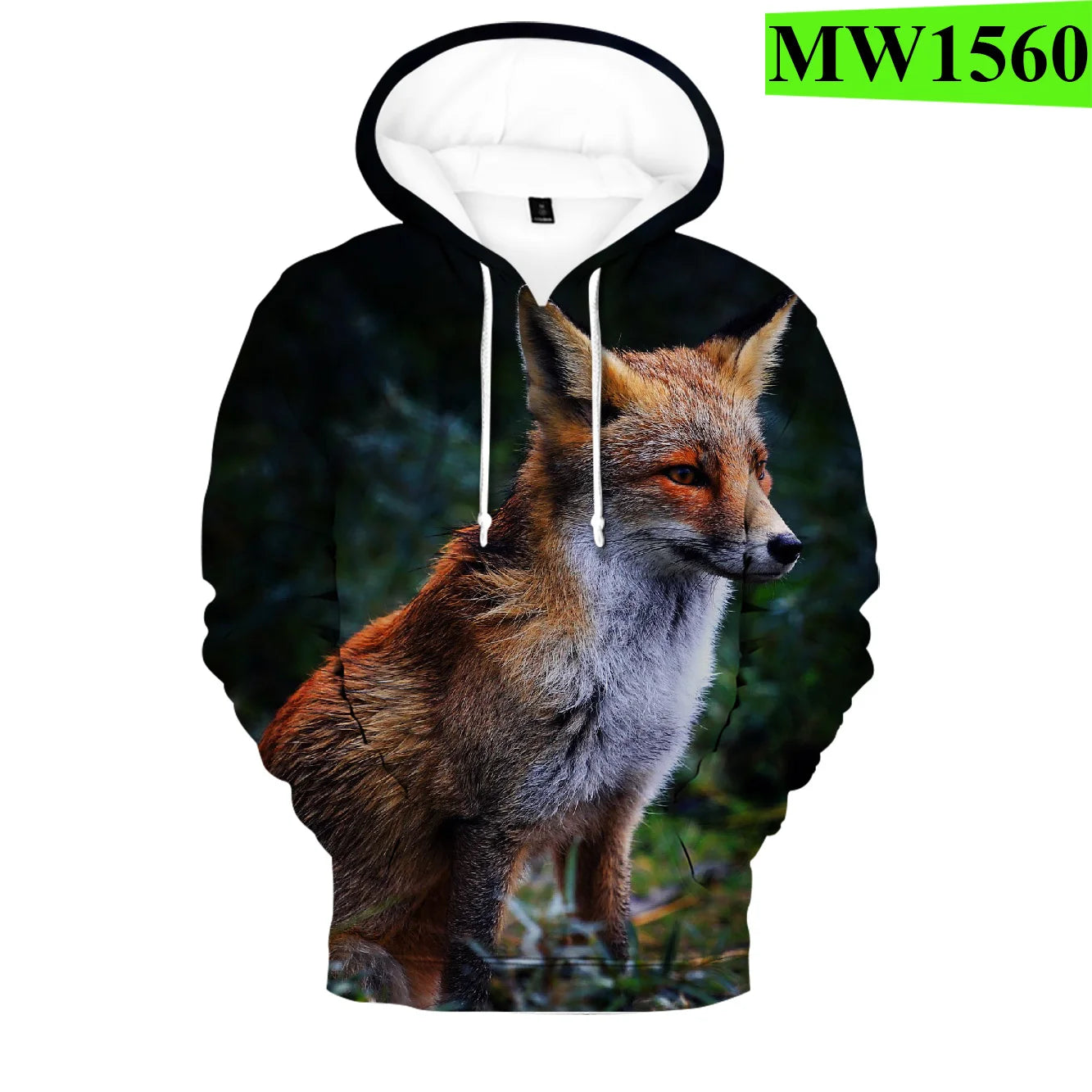 Popularne bluzy z kapturem i bluzy Hip Hop Novelty z wygodnym nowym nadrukiem 3D Fox, dla mężczyzn/kobiet, dorosłych/dzieci, casualowe bluzy wkładane przez głowę