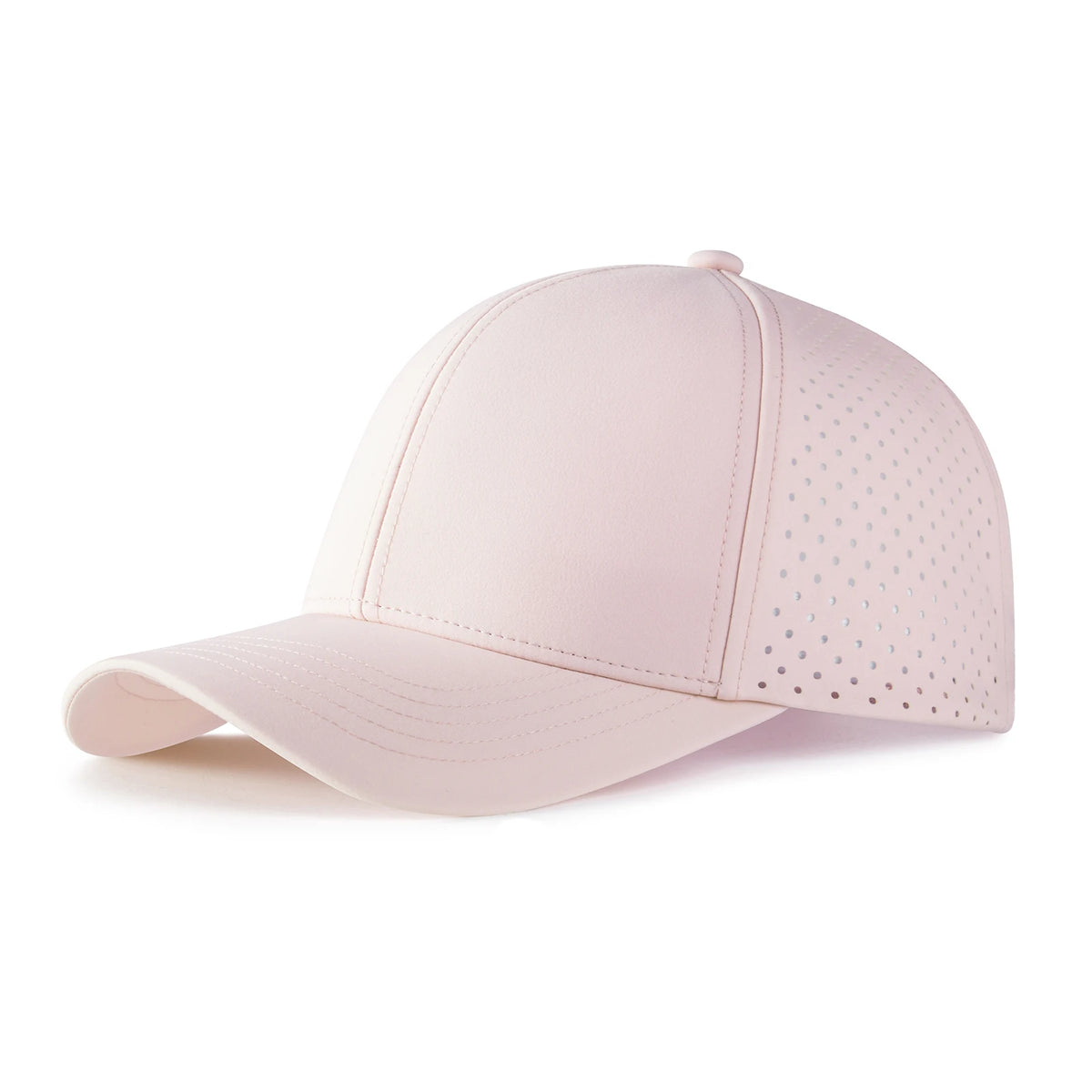 VOBOOM Herren-Baseballkappe mit Schnell-Trocknungsfunktion, lasergeschnittenem Netzstoff, gewölbter Krempe und Snapback-Verschluss – für Outdoor, Laufen und Reisen – schwarze Kappe