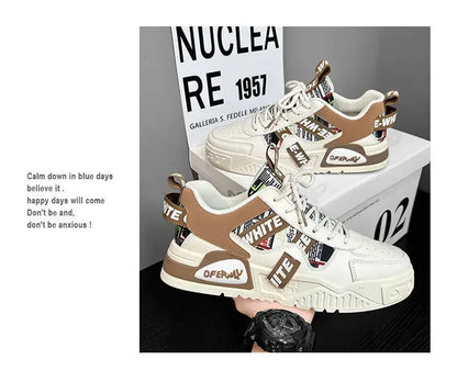 Casual Fashion Leather Sneakers New Skateboard Mens Shoes Outdoor Running Sports shoes Hiking Tennis Platform Luxury footwear