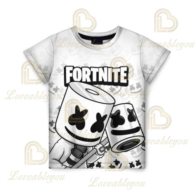 Battle Royale 3D Fortnite T-Shirt – Shirts für Herren und Damen, Jungen und Mädchen, Victory-Cartoon-Oberteile, Teenager-Kleidung, Kinder-Hero-Game-Shirts und Tops