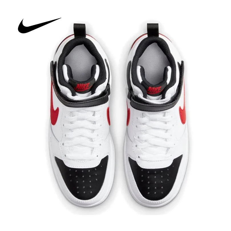 Sneakers casual outdoor alte Nike Court Borough Mid 2 unisex junior con cinturino in velcro CD7782-110