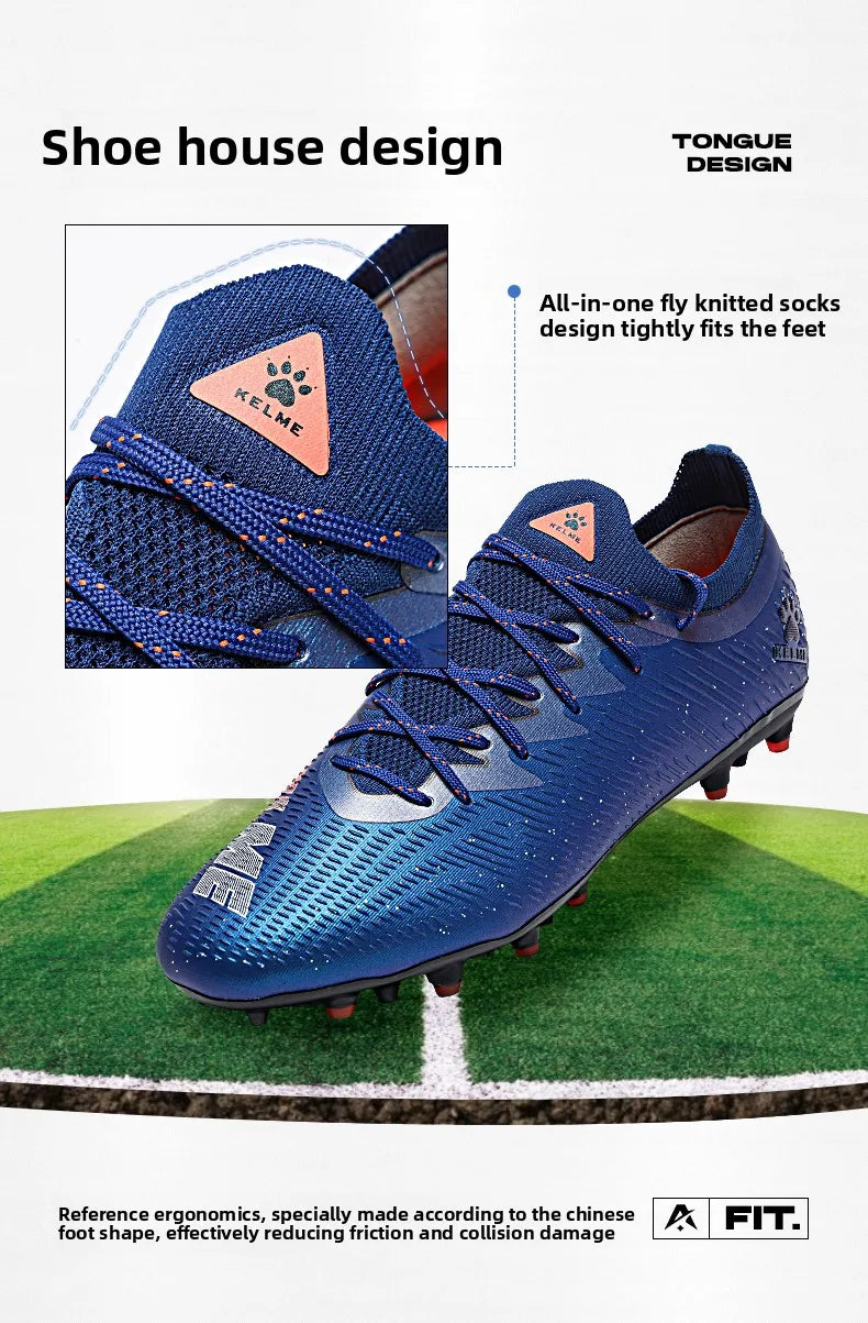 Kelme Adult Professional Soccer Shoes TF Nail Breaking Youth Training Football Boots MG Anti-Slip Match Football Shoes
