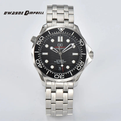 DWAYNE CAMPBELL Orologio da uomo di alta gamma NH35 automatico meccanico, lunetta in ceramica, impermeabile, classico da business