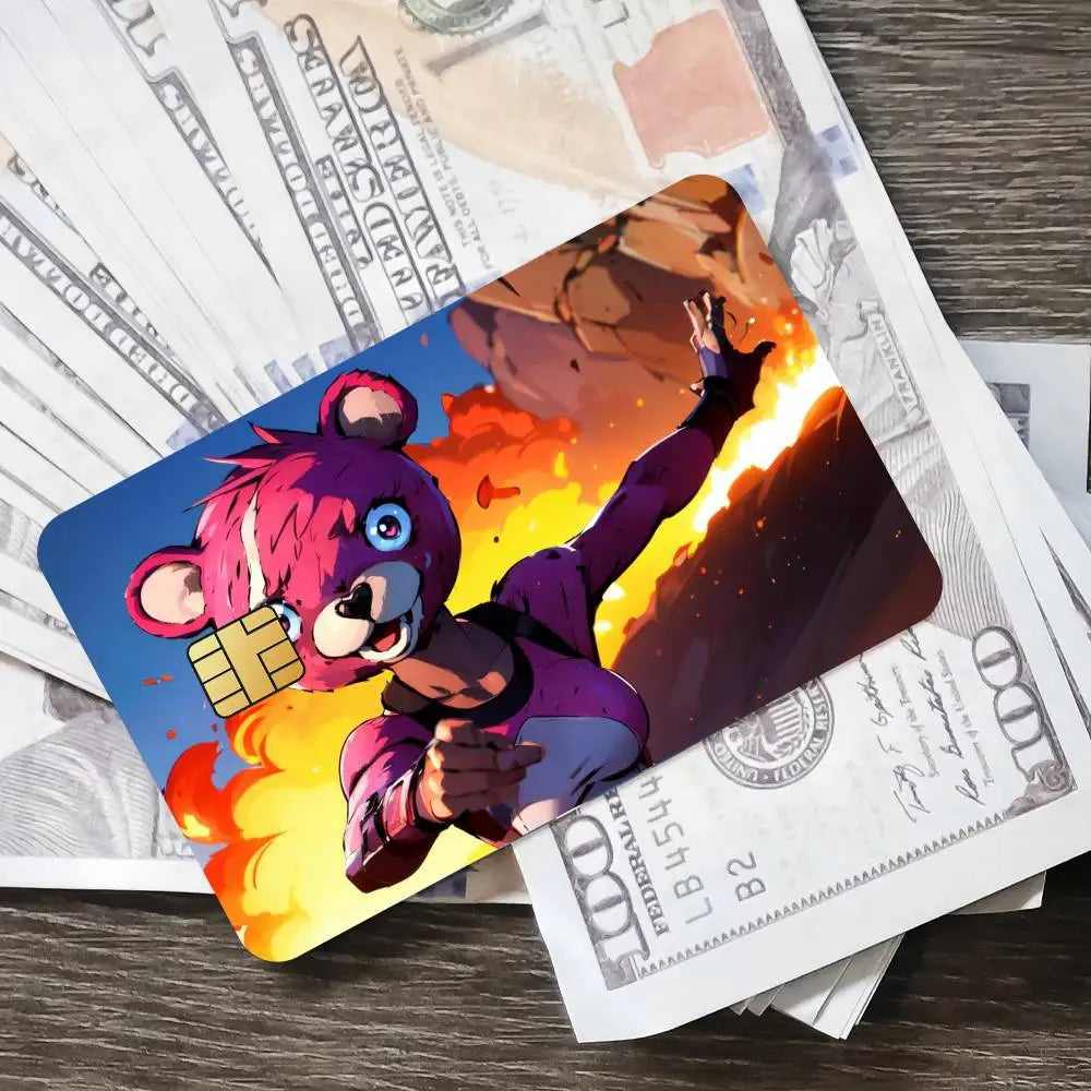Αυτοκόλλητα κάρτας παιχνιδιού Fortnite Cuddle Team Leader για τραπεζική κάρτα, προστατευτική αδιάβροχη μεμβράνη κάλυψης, αυτοκόλλητο δώρο-έκπληξη