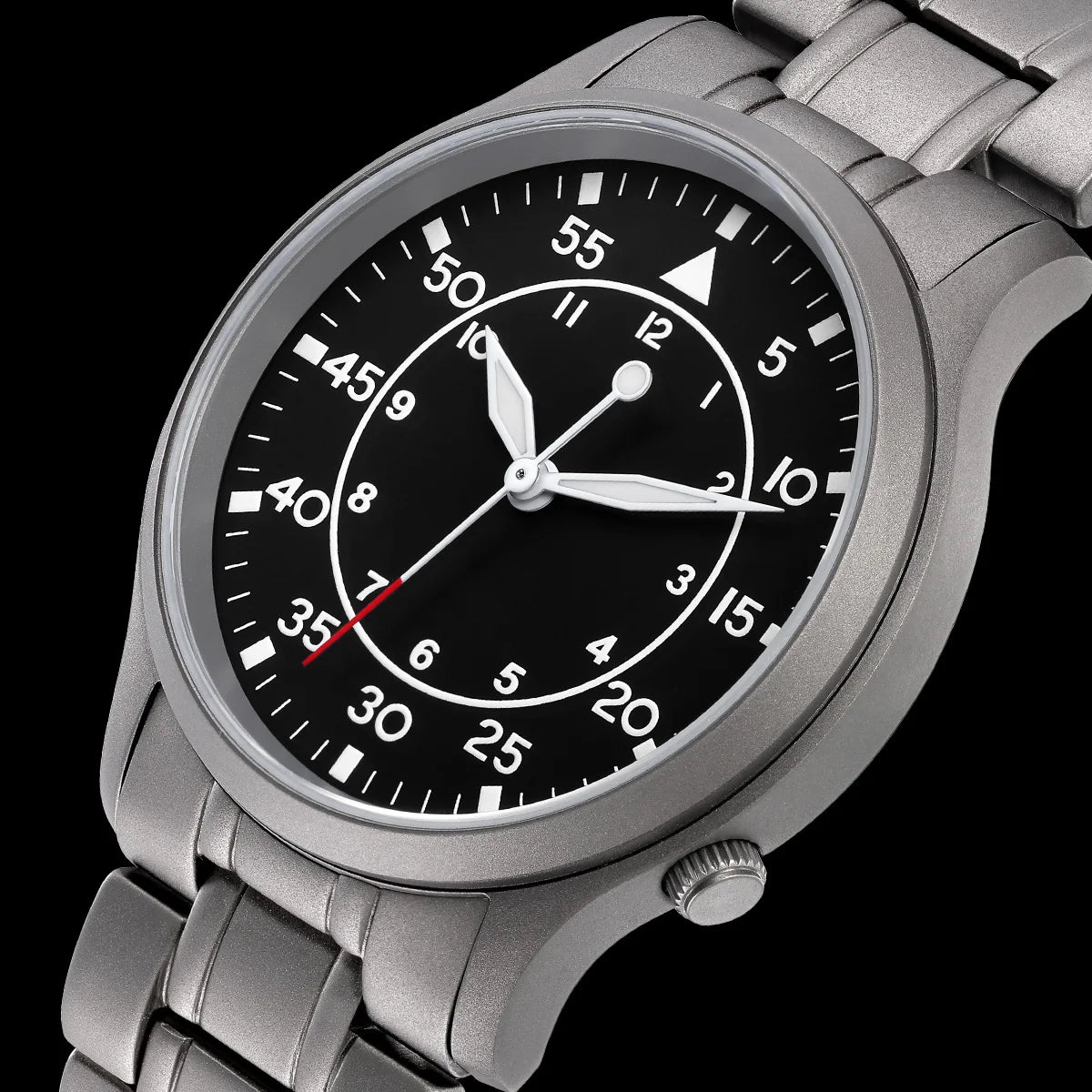 BERNY Titanium Men Wristwatch AR Coat Sapphire Fashion Wristwatch Luminous VH31 Ultra-thin Quartz Watch Waterproof 5ATM Watches