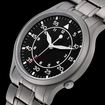BERNY Titanium Men Wristwatch AR Coat Sapphire Fashion Wristwatch Luminous VH31 Ultra-thin Quartz Watch Waterproof 5ATM Watches
