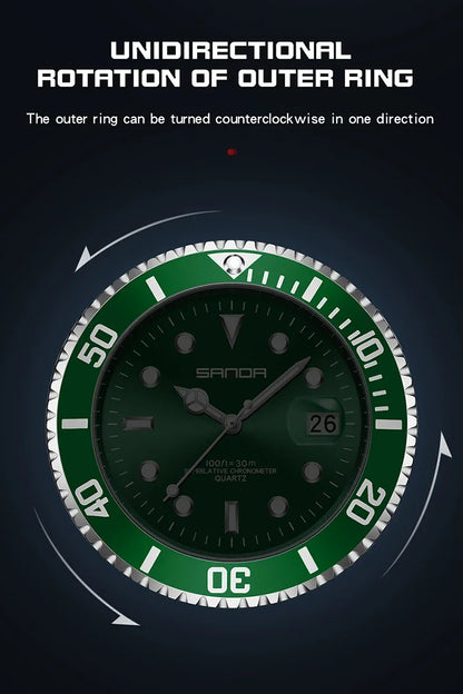 SANDA 7018 Hot Sell Men Quatrz Watch Sport Mens Watches Top Brand Luxury Waterproof Silicone Quartz Clock Men Relogio Masculino