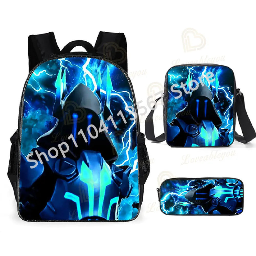 Fortnite Kids 3pcs Backpack Set Women Backpacks Office Stationery for Teenage Girls Boys Laptop Backpack Casual Travel Rucksack