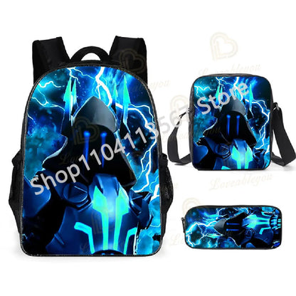 Fortnite Kids 3pcs Backpack Set Women Backpacks Office Stationery for Teenage Girls Boys Laptop Backpack Casual Travel Rucksack