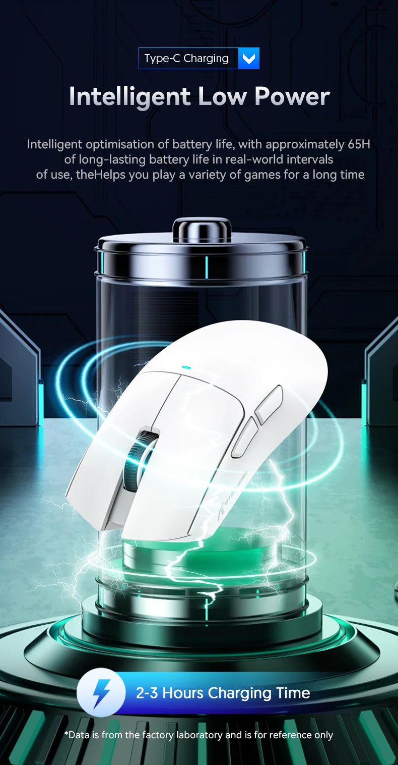 Mouse da gaming ATTACK SHARK X11 e mouse wireless X11 SE 22000 DPI, sensore PAW3311, BT/2.4G/cablato, ultraleggero 59g, 2000W clic