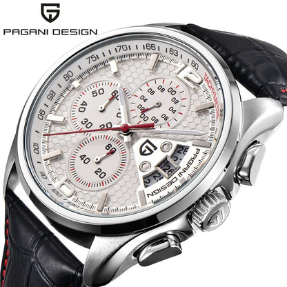 Orologio cronografo PAGANI DESIGN da uomo al quarzo multifunzione, stile militare da pilota