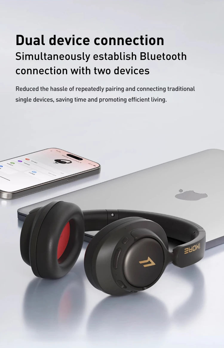 1MORE SonoFlow S kabellose Bluetooth-Kopfhörer mit Geräuschunterdrückung 42dB ANC Hi-Res Audio 90H Akkulaufzeit Over-Ear-Headset