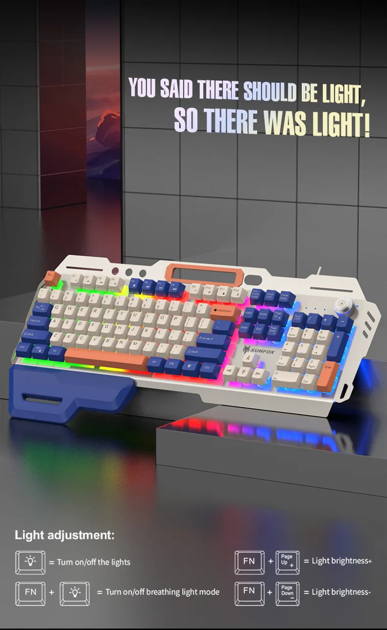 Russian Gaming Keyboard With Russian Layout Spanish Arabic Korean Keyboard Mouse Gamer 104 Keys 100% Layout Wired RGB Light K90