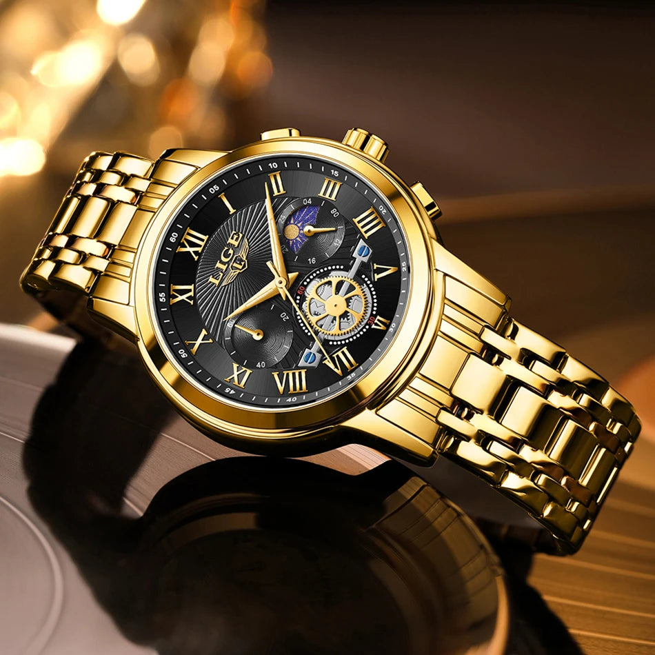 2024 LIGE Top Luxury Women Watch Creative Steel Women's Bracelet Wrist Watches Ladies Fashion Waterproof Female Relogio Feminino