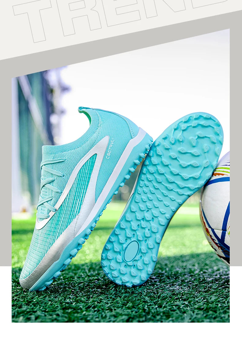 New Men's Football Boots Outdoor Cleats Breathable Adult Non-Slip Soccer Shoes Sport Long Spikes Training Boys Match Comfortable