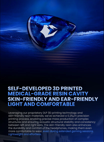 Auricolari gaming HiFi cablati EPZ G10 – Cuffie monitor in-ear Type-C e 3.5mm con DAC, isolamento acustico, cavo rimovibile e microfono
