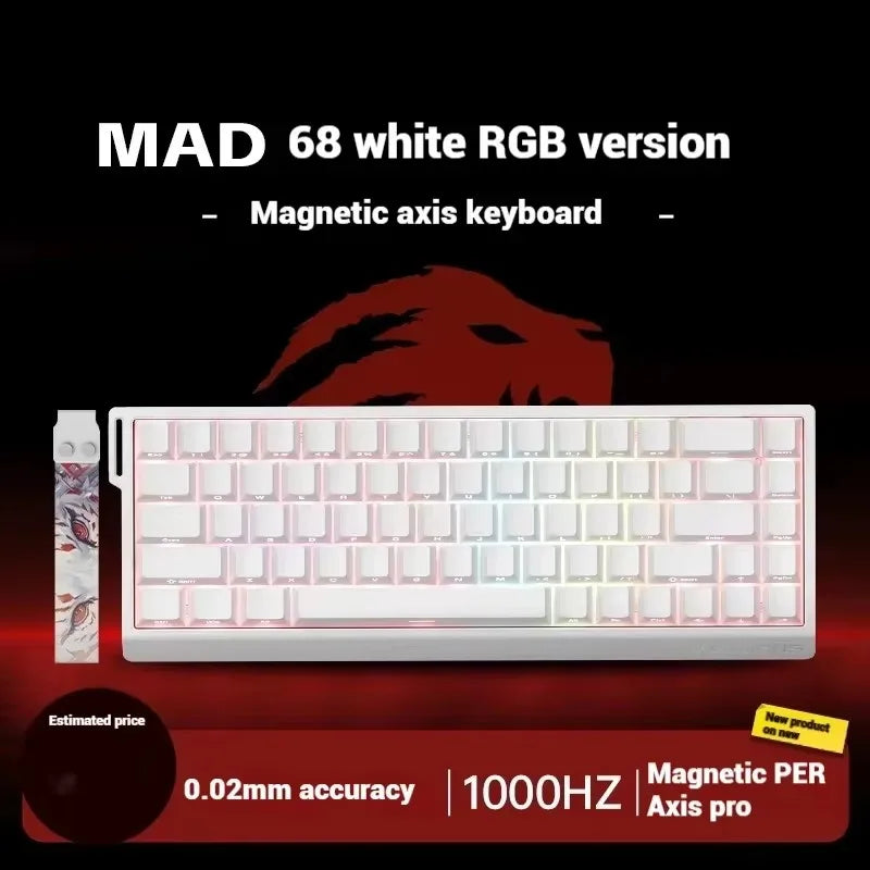 Teclado Mecânico Madcatz Mad60 Mad68 HE 8k com Interruptores Magnéticos, Com Fio, 60%/68%, Teclado Gaming com Rapid Trigger e Personalização