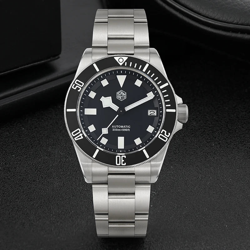 San Martin SN0121TD Titan-Taucheruhr ST2130 Automatikwerk Uhren Grade5 Titan 120 Klicks wasserdicht 300m Armbanduhr