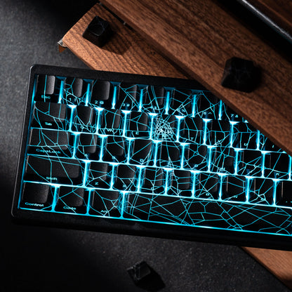 Teclado Mecânico Sem Fios XVX M67 JadeStone com Teclas IMD-Tech Tri-Mode, Teclado Gamer Branco Topographic com Design Gasket