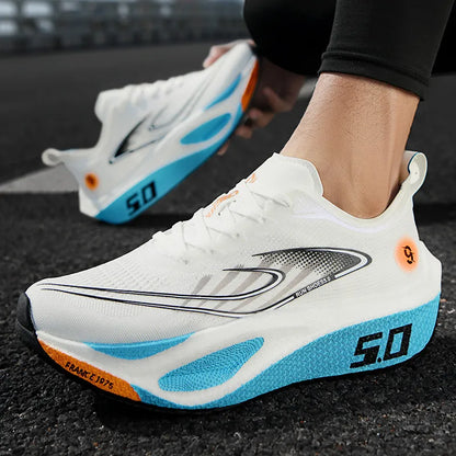 FourSeasons Men's Sports Sneakers Carbon Plate Running Shoe, Breathable Marathon Racing Comfortable Athletic Training Shoes Walking