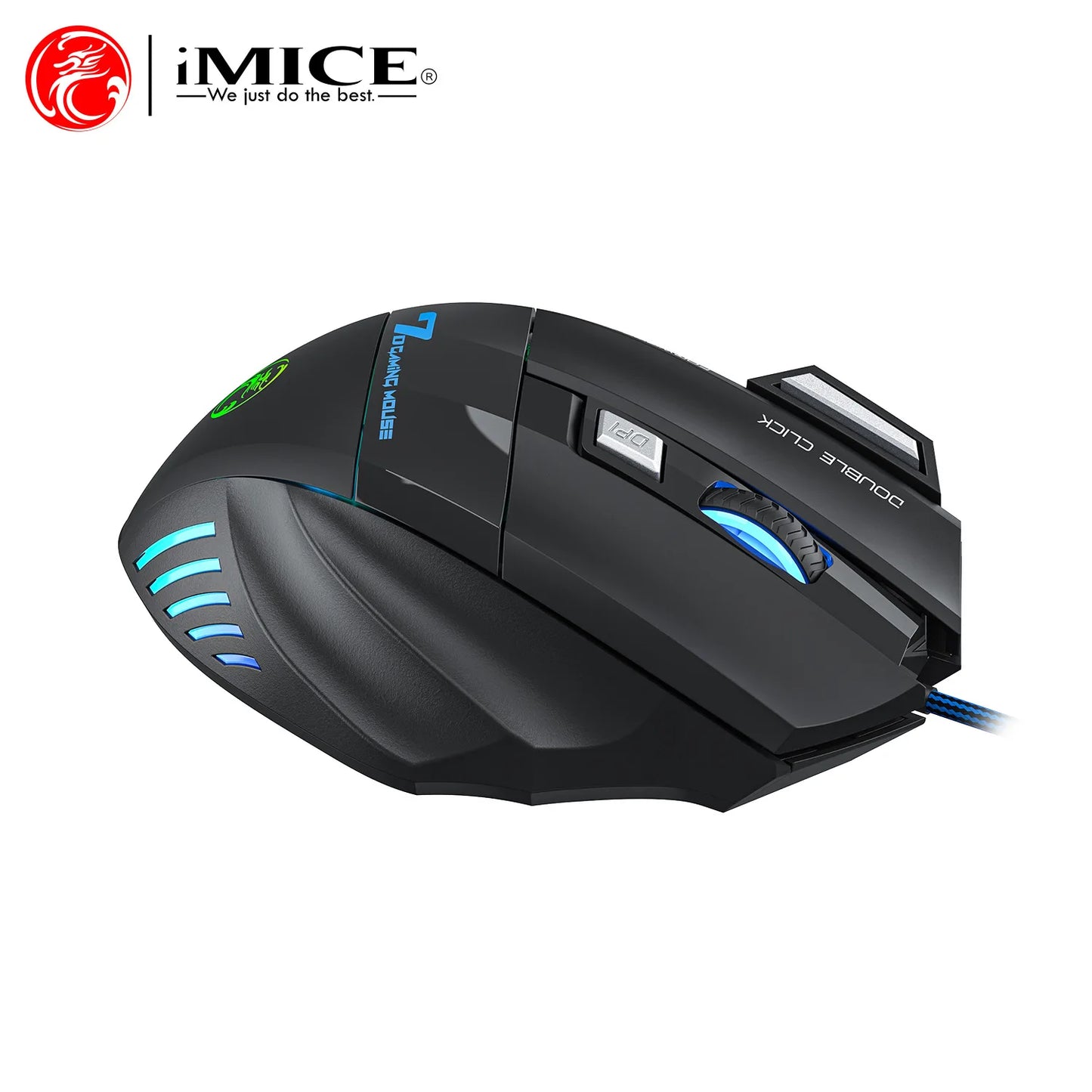 4 Keys USB Wired Gaming Mouse Generation Ergonomic Gaming Mouse 2400DPI Mouse RGB Backlit High-Precision Optical Sensor Mouse