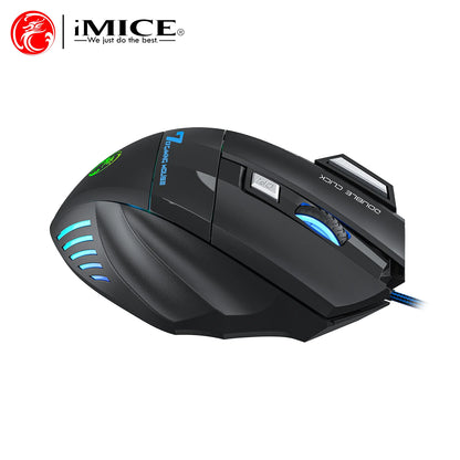4 Keys USB Wired Gaming Mouse Generation Ergonomic Gaming Mouse 2400DPI Mouse RGB Backlit High-Precision Optical Sensor Mouse
